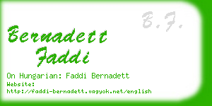 bernadett faddi business card